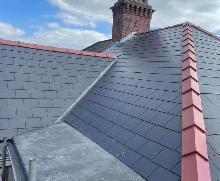 Finished slate roof by Great British Roofing